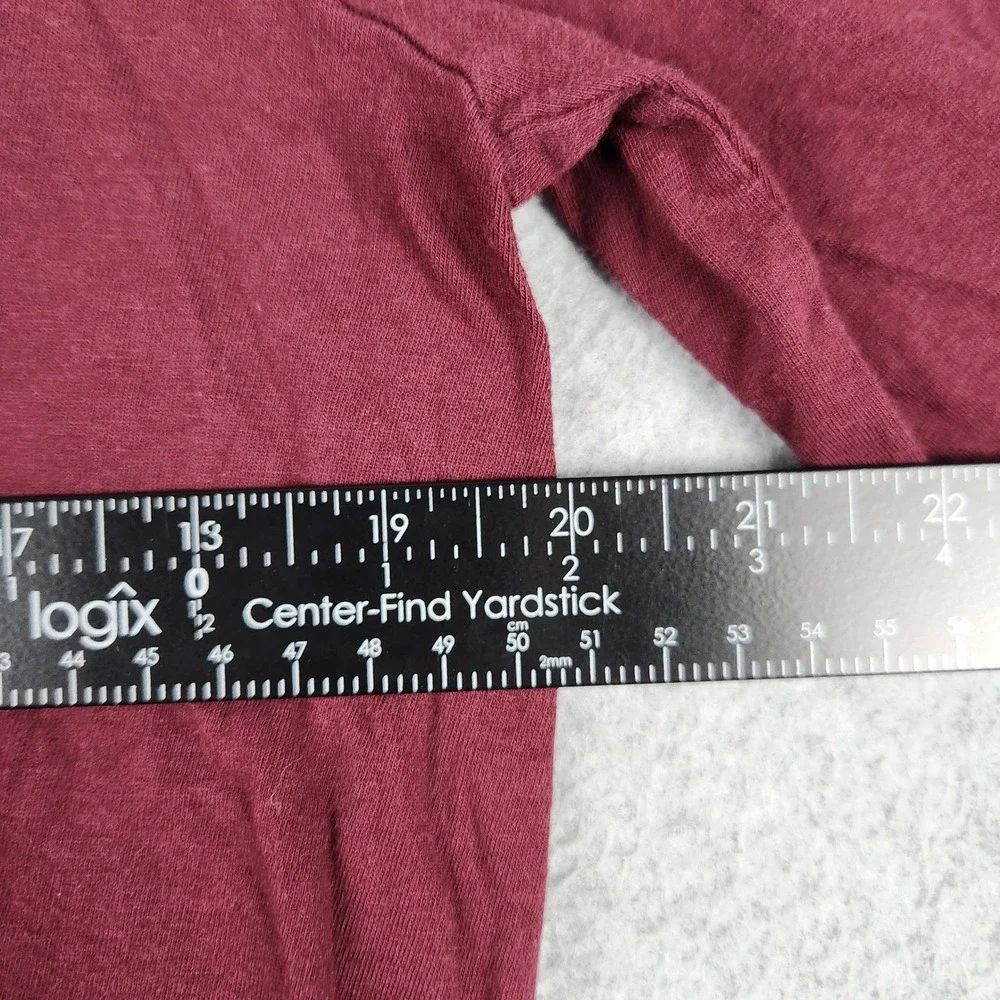 Nike T-Shirt‎ Mens Medium Maroon Spell Out Just Do It Long Sleeve Crew Neck Tee